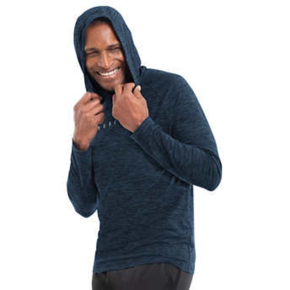 New Hurley Men’s Lightweight Performance Hoodie - Blue/Small - Picture 3 of 6